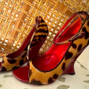 Tom ford for yves saint laurent vintage leopard pump heels